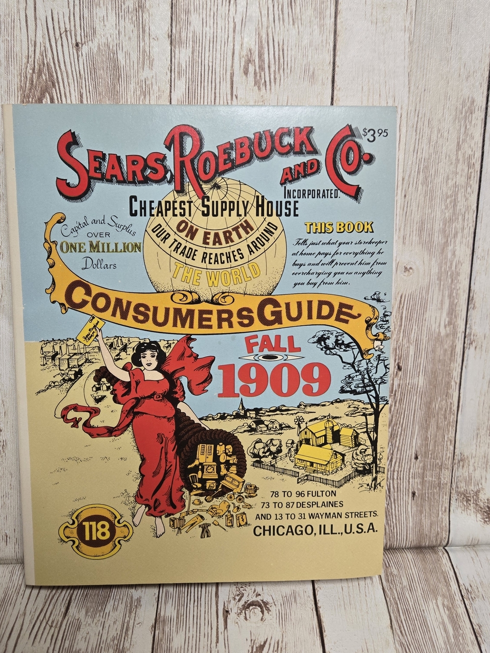 Vintage 1909 Sears Catalog Book 1979 Reprint Americana Decor